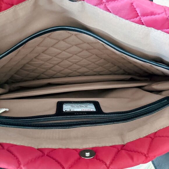 KNOMO MARINA TOTE BAG - RED AND BLACK EXPANDABLE LAPTOP 18" LARGE - Picture 12 of 14
